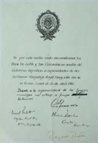 Firma Argentina la rendición