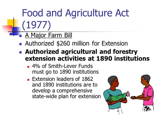 Food and Agriculture Act of 1977