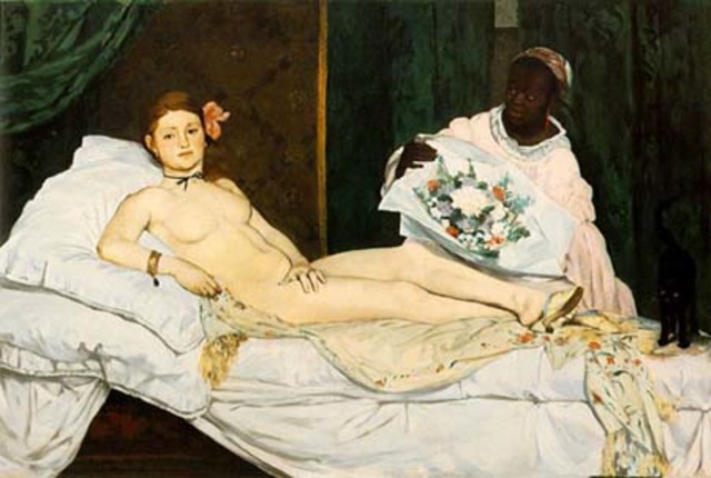 Manet paints Olympia