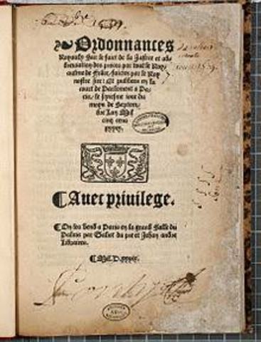 LANGUE: Ordonnance de Villers-Cotterets