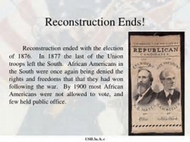 Reconstruction Ends