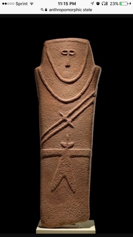 Anthropomorphic stele