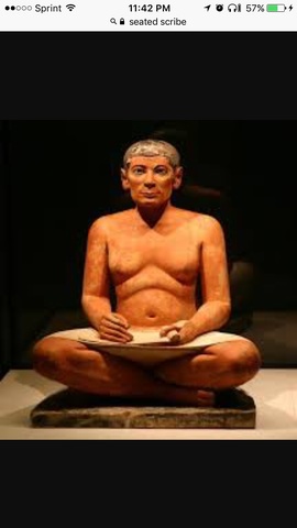 Seated scribe