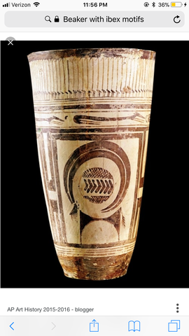 Beaker with ibex motifs
