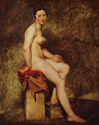 E. Delacroix, Nuda seduta, 1817-24