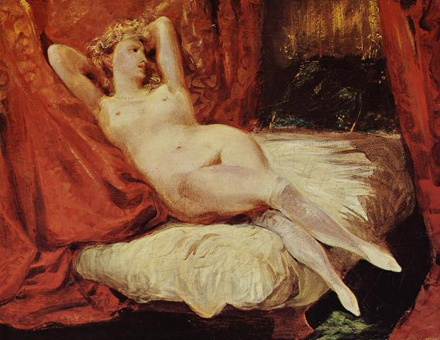 E. Delacroix, Nudo dalle calze bianche, 1825-32
