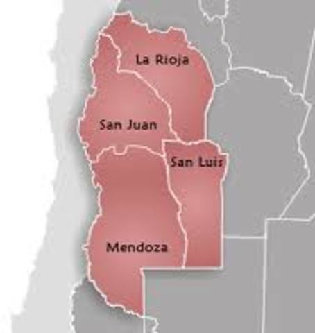 La división de Cuyo