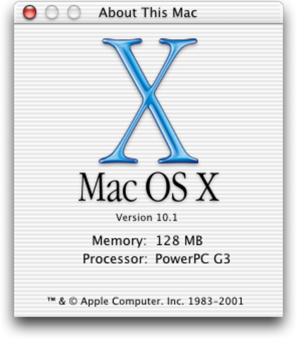 Mac OS X 10.1 Puma