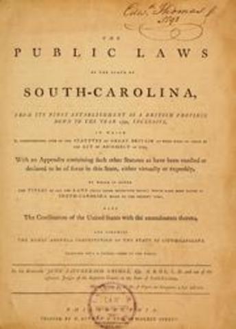 South Carolina’s 1st Constitution (1776)