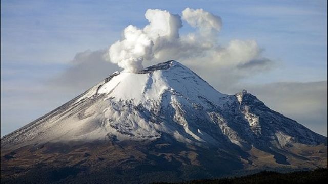actividad del volcán Popocatépetl