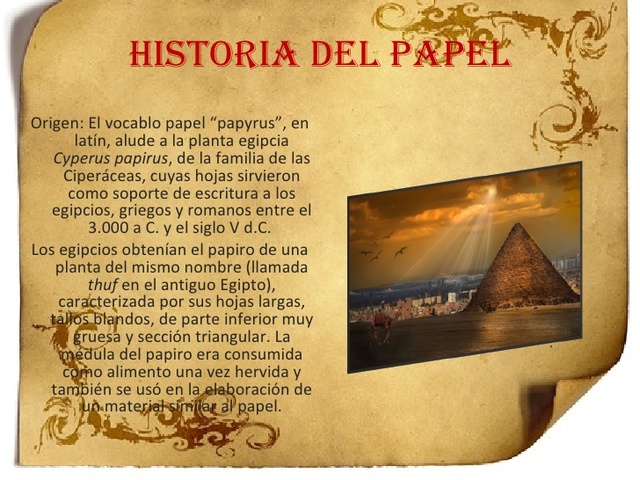 ORIGEN DEL PAPEL