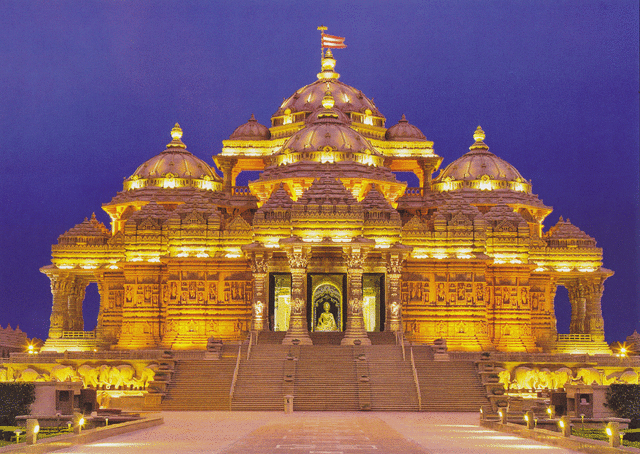 Delhi Akashardham,Akshardham mandir, a spiritual-cultural campus in New Delhi, India built by BAPS. Inspired by HH Yogiji Maharaj & Created by His Holiness Pramukh Swami Maharaj,