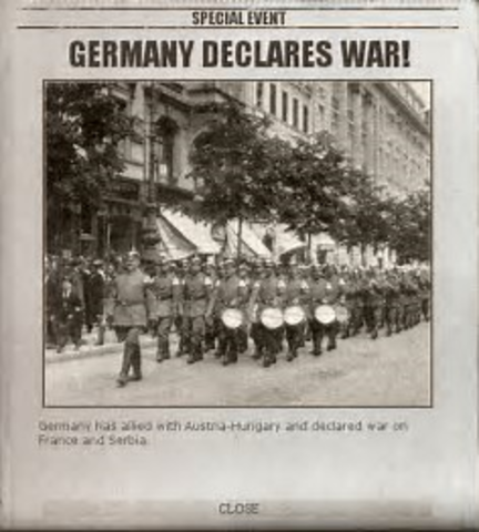 Germany declares war on France