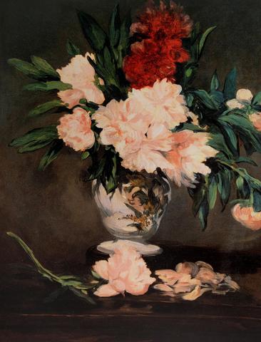 Ed.Manet, Vaso di peonie su piedistallo, 1864
