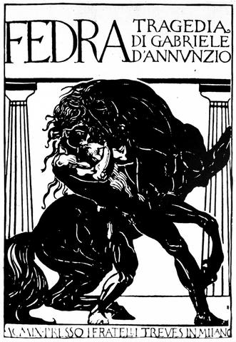 Adolfo de Carolis, frontespizio per la Fedra di D’Annunzio, 1909