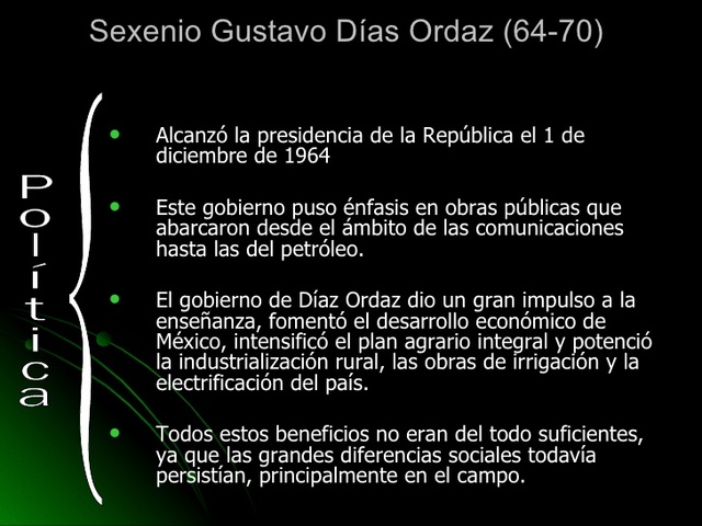 Consideración final respecto del Desarrollo estabilizador