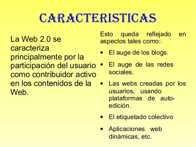 Características de la Web 2.0