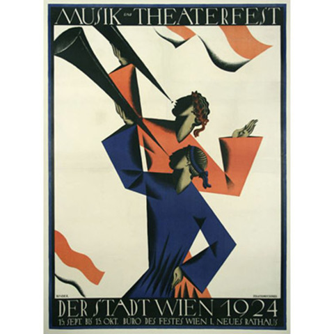 Joseph Binder, carteles de música y teatro vieneses