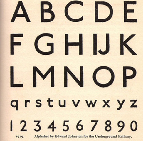 Edward Johnston, tipo Railway.