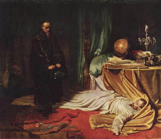 Karl Theodor von Piloty, Seni presso il cadavere di Wallenstein, 1855