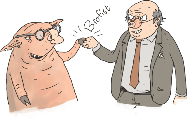 Napoleon trades with humans