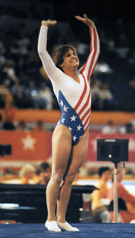Mary Lou Retton wins Olympic Gold