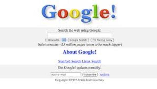 1997. Buscador Google. Google Inc.