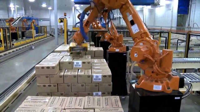 Robot palletizing