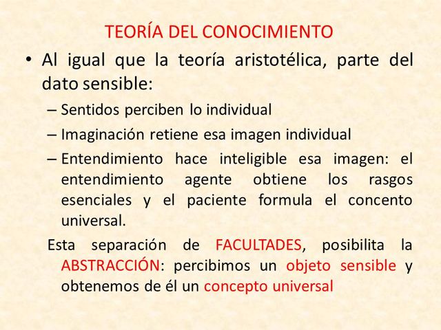 Teoría del conocimiento de Santo Tomás de Aquino