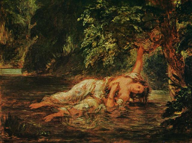 E. Delacorix, La morte di Ofelia, 1844