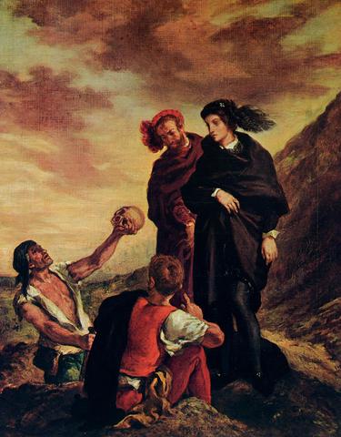 E. Delacroix, Amleto e Orazio al cimitero,1839