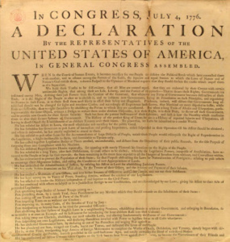 Adoption of the Declaration of Independence