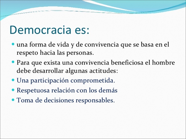 aspectos principales de la democracia