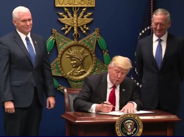 Trump Signs Executive Order 13769