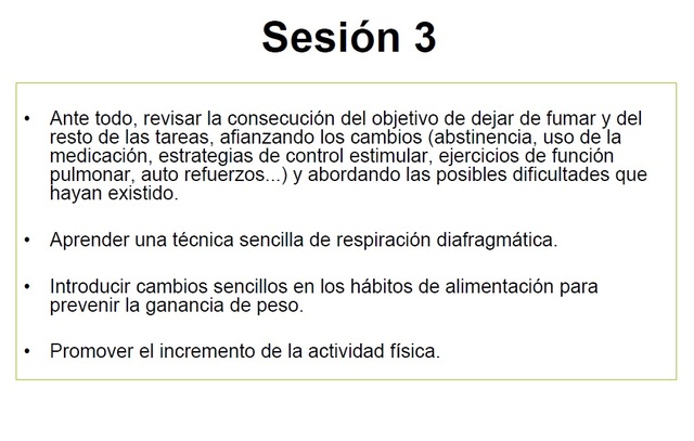 Tercera sesión grupal