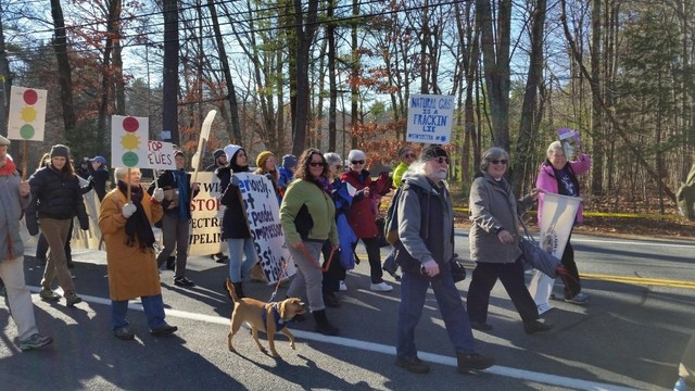 Protest in Burrillville over gas pipeline and proposed power plant