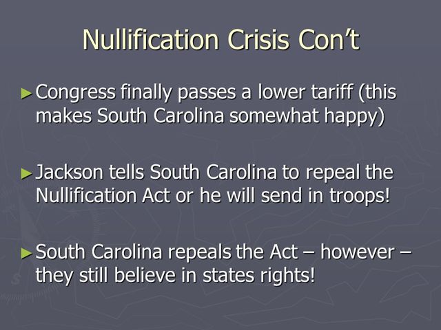 South Carolina's Nullification Repeal