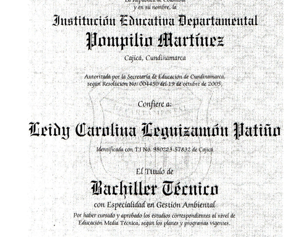 BACHILLER TÉCNICO