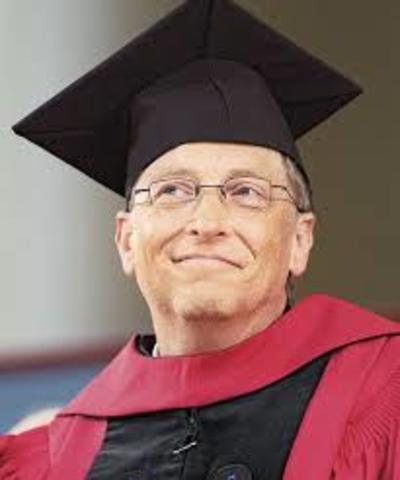Bill Gates goes to Harvard University