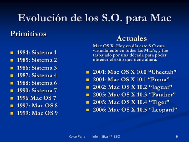 Apple lanza el S.O. Mac OS X.
