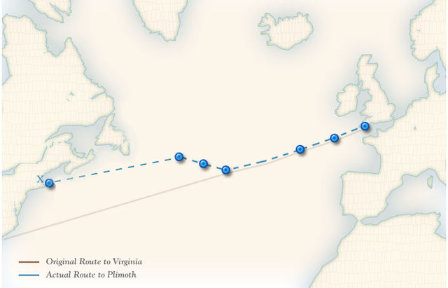 The voyage of the Mayflower