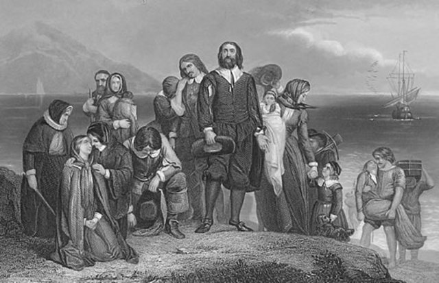 The pilgrims in the new world