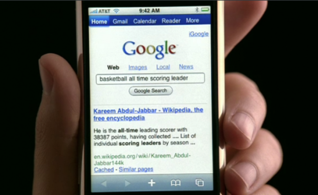 IPHONE CON CONEXIÓN A INTERNET