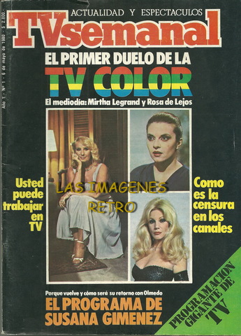 Televisión a color en Argentina.