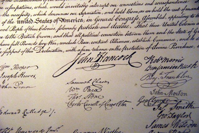Declaration of Independance Signed