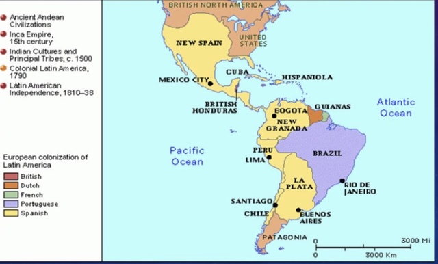 Latin America gains independence from Spain and Portugal