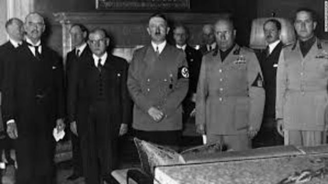 The Munich Agreement is signed