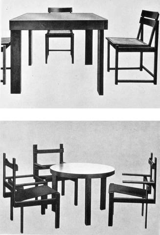 Bauhaus, Sedie e tavoli, 1922-25