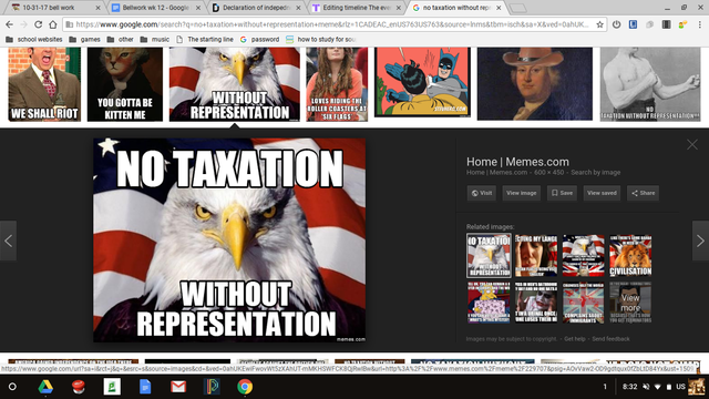 No taxation without representation