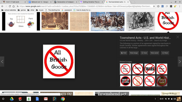 Boston reinstates non importation of British goods